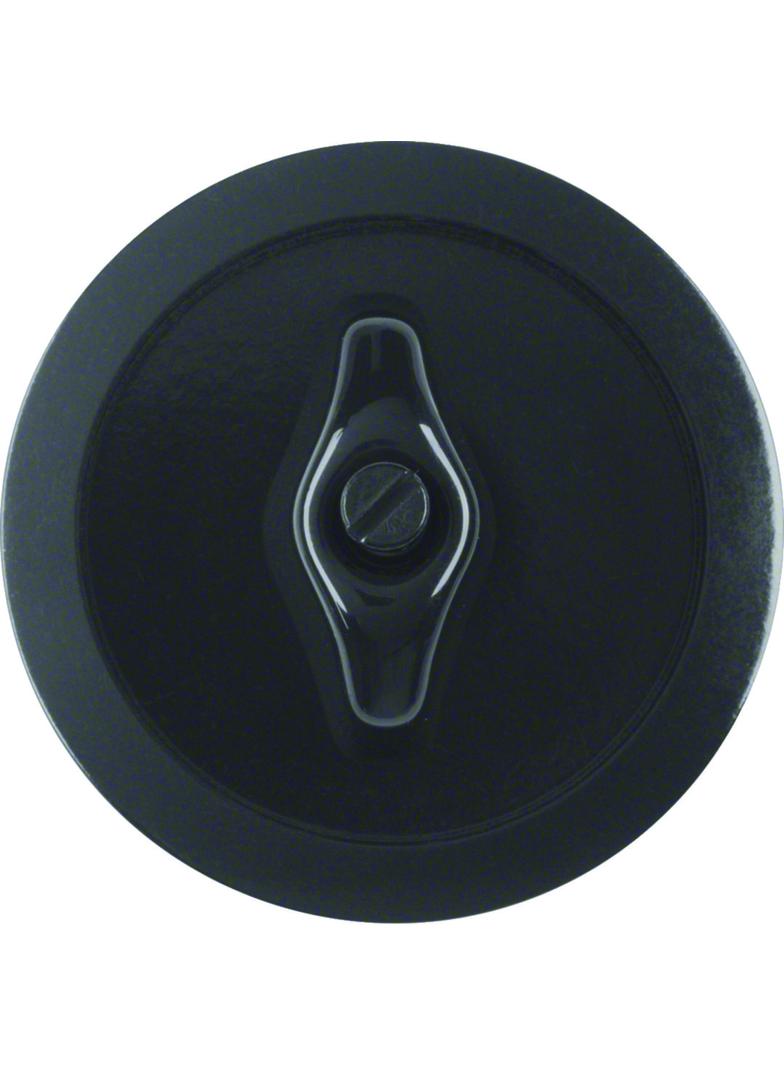 BERKER Serie 1930/Glas Płytka czołowa z pokrętłem do łącznika obrot. czarny połysk 164701 HAGER