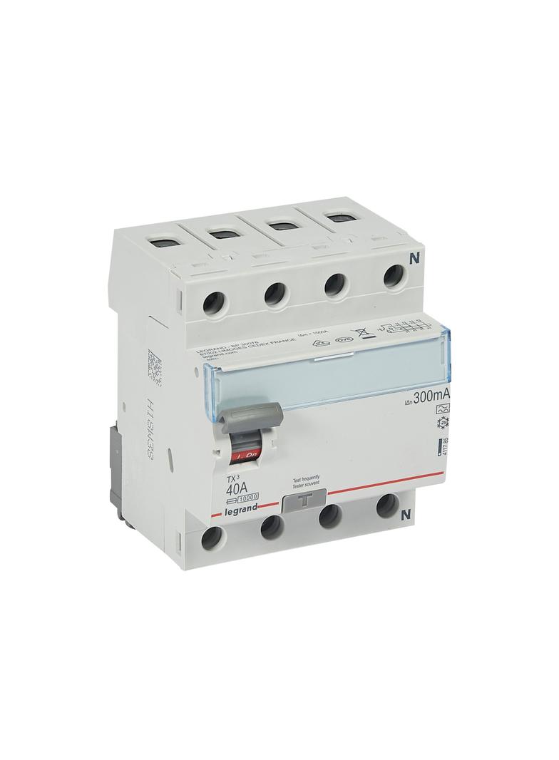 Wyłącznik Różnicowoprądowy P 304 4P 40A 300Ma Typa TX3 411785 LEGRAND