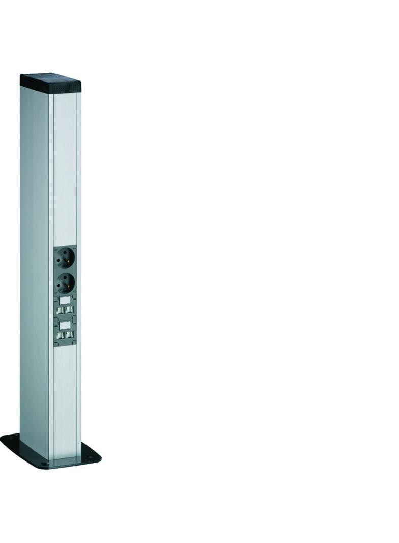 tehalit.DA200 Minikolumna dwustronna DA200-45 H=650mm aluminium DAP245700ELN HAGER