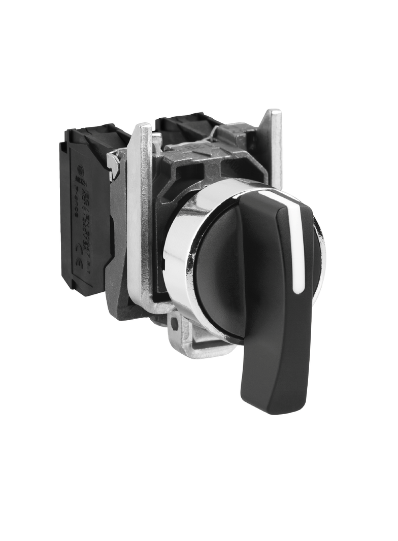 Harmony XB4 Przełącznik 3 pozycyjny, czarny, metalowy XB4BJ53