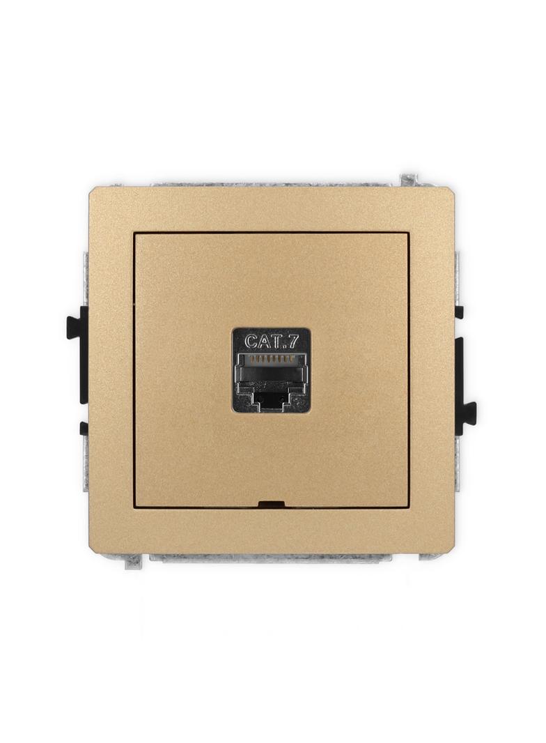 DECO Mechanizm gniazda komputerowego pojedynczego 1xRJ45, kat. 7, ekranowany, 8-stykowy, bez pola op