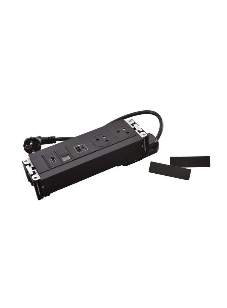 INCARA: MULTILINK - 2X2P+Z / USB A+C / RJ45 / HDMI - 2,0 M-CZARNY, Legrand