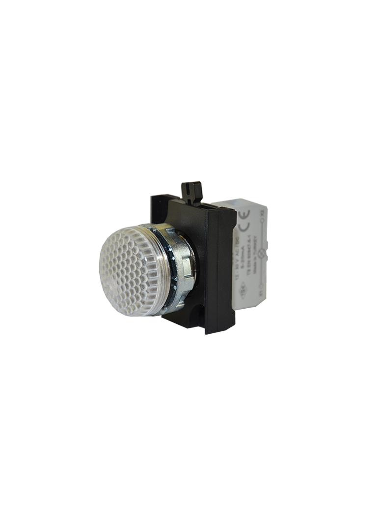 Lampka sygnalizacyjna CM z LED 12-30V AC/DC biała