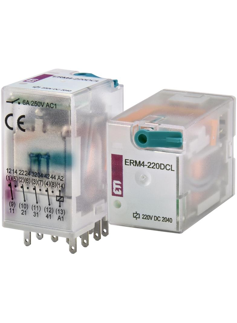 Przekaźnik 4 stykowy 220V DC ERM4-220DCL 002473023 ETI