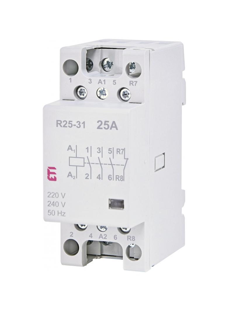 R 25-31 230V STYCZNIK MODUŁ.25A 3 STYKI ZW.I ROZW.(2 MOD.4 BIEG.)