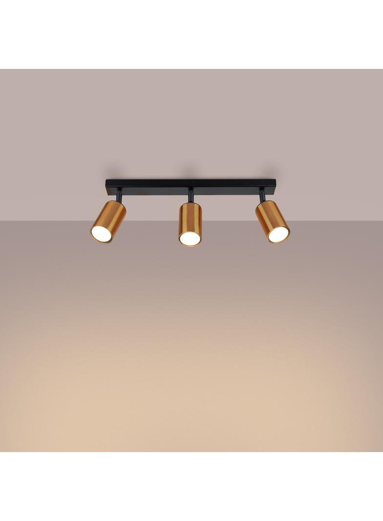 Plafon WINX 3 czarny/miedź