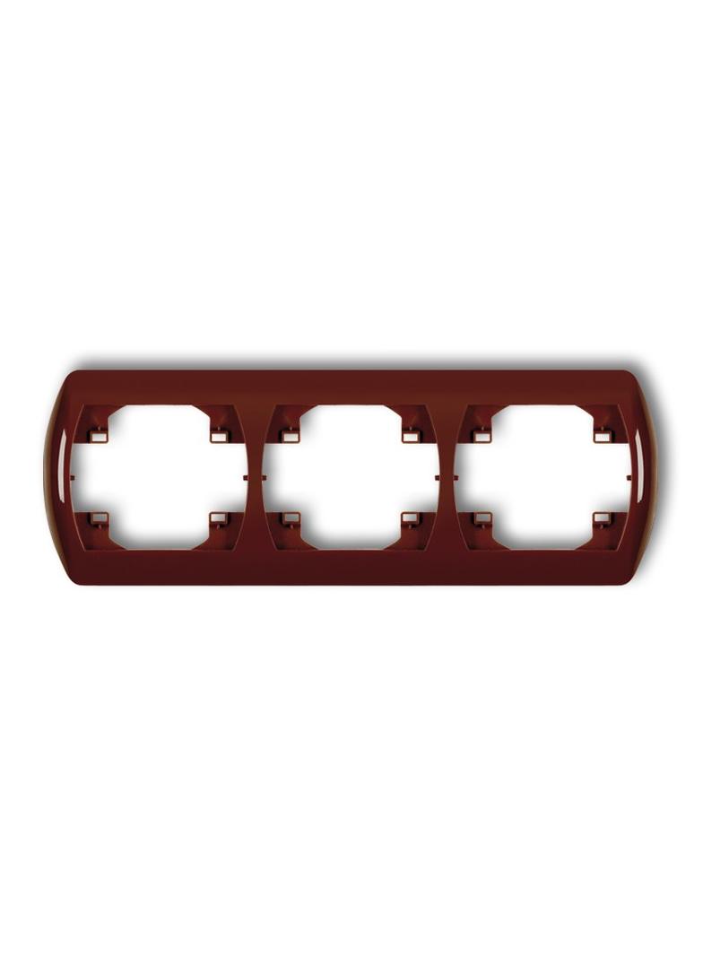 TREND Ramka pozioma potrójna brązowa