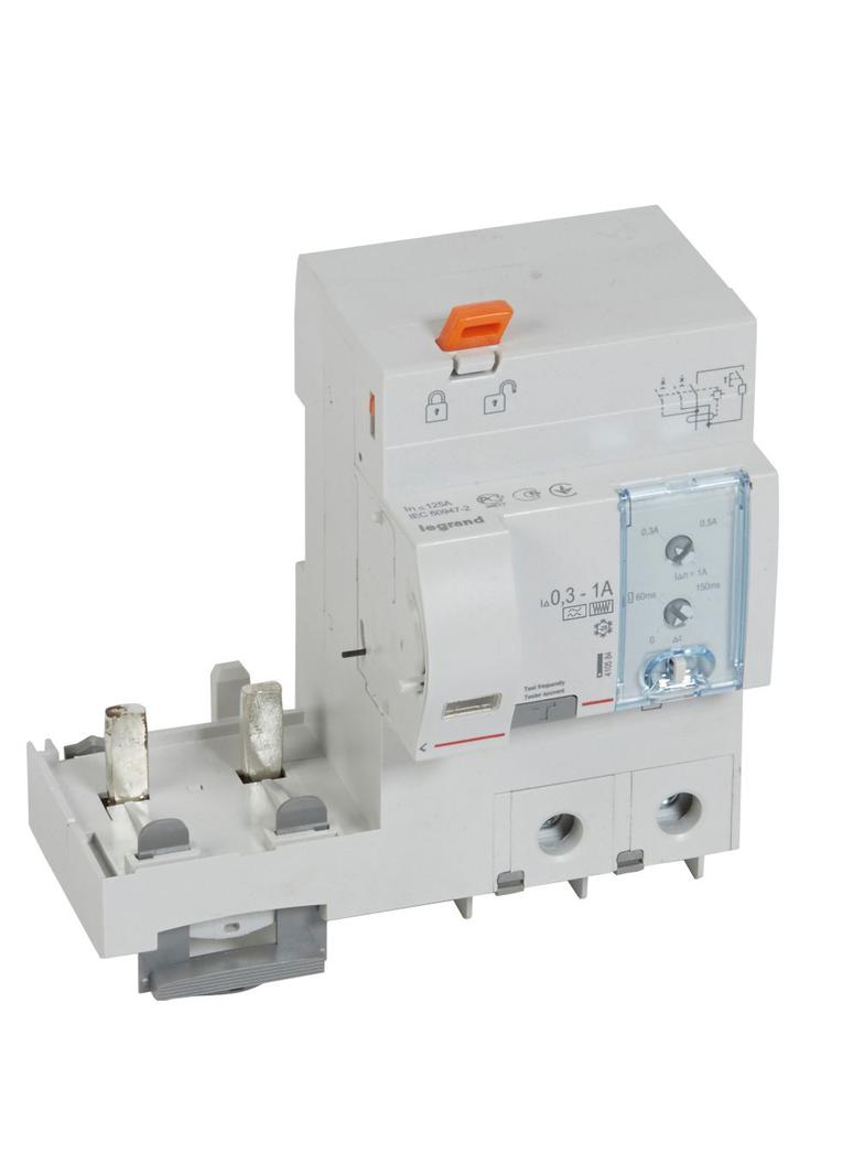 BLOK RÓŻNICOWOPRĄDOWY PR 302 2P 125A Z REGULACJĄ 300-1000MA TYP F (HPI) SERII DX3, Legrand