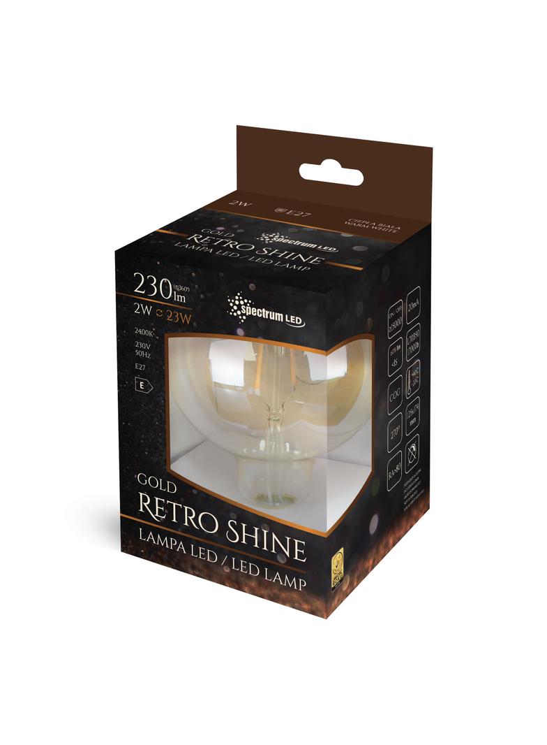 LED GLOB G125 E-27 230V 2W COG WW RETROSHINE SPECTRUM