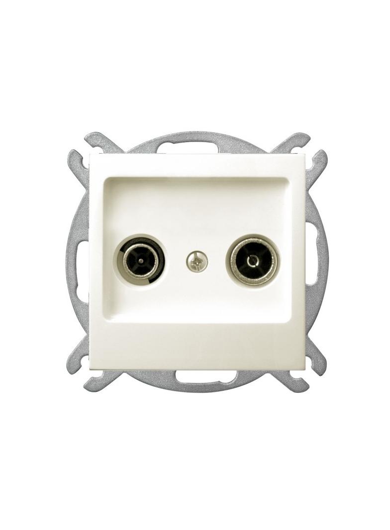 IMPRESJA Gniazdo antenowe RTV przelotowe 10-dB kolor ecru GPA-10YP/m/27 OSPEL