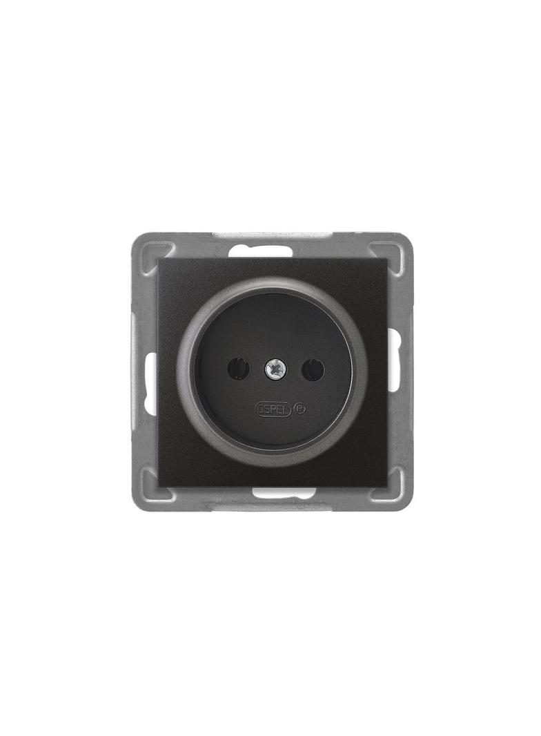 IMPRESJA Gniazdo pojedyncze - kolor antracyt