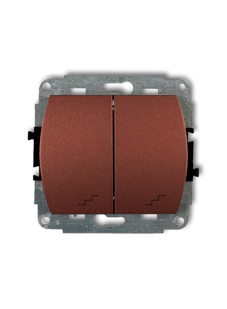 TREND Mechanizm łącznika podwójnego schodowego brązowy metalik