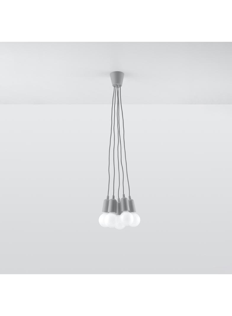 Sollux Lampa wisząca DIEGO 5 szara SL.0577