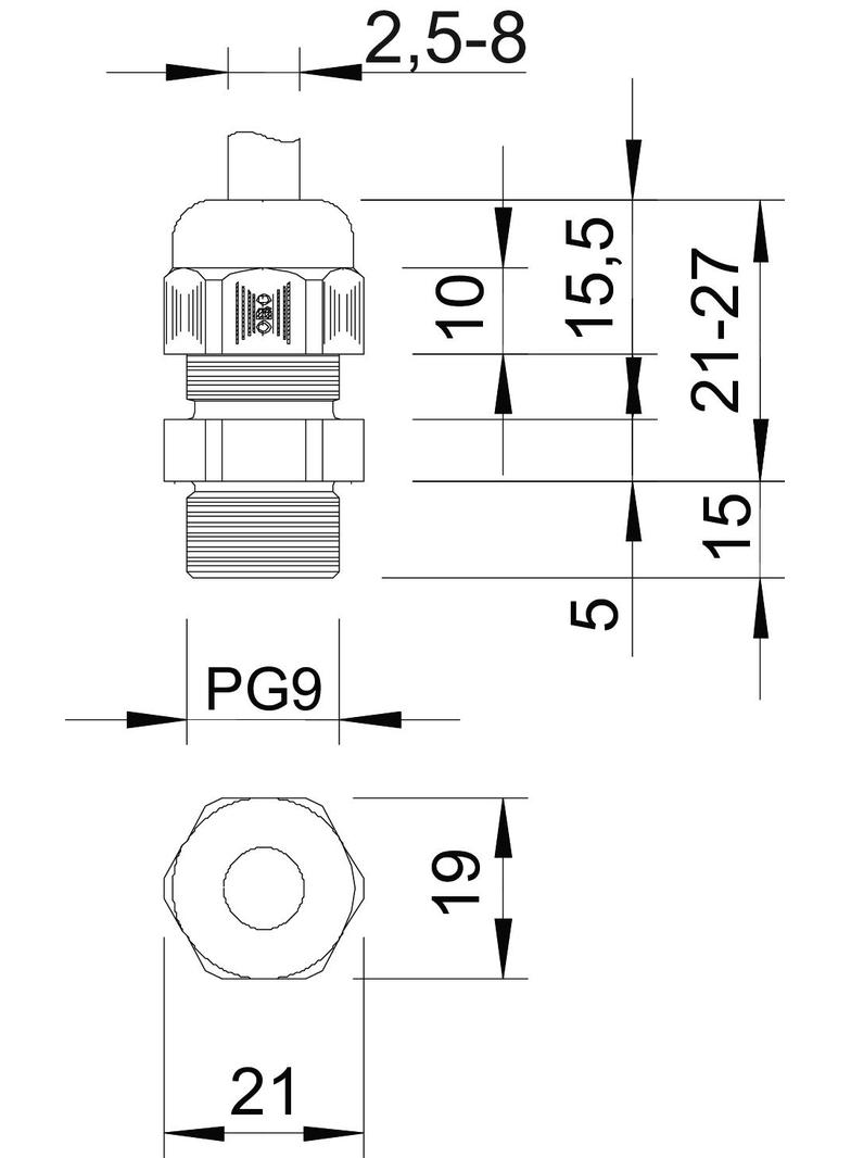 V-TEC/L, DŁAWIK V-TEC Z DŁ.GWINT.PG9 SZ