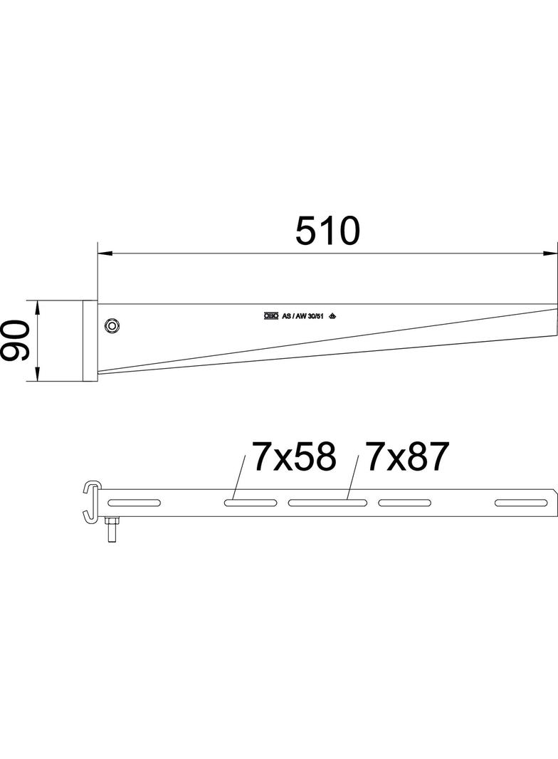 AS 30 51 FT, Wysięgnik do wieszaka