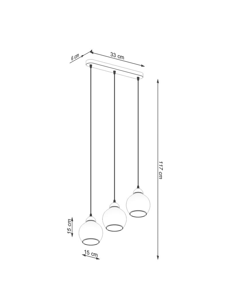 Sollux Lampa wisząca ALINO 3 czarna SL.1142