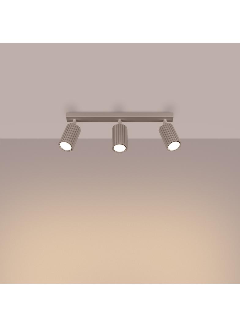 SOLLUX Plafon KARBON 3L taupe ; SL.1764