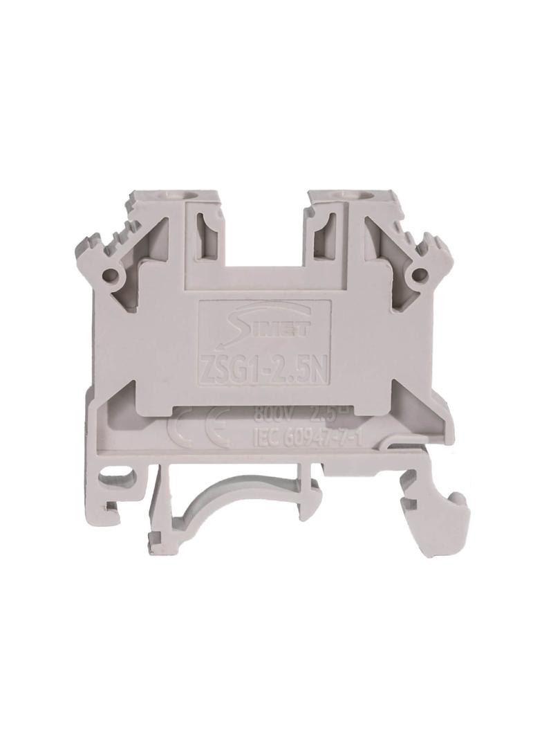 ZSG1-2.5Ns ,  Złączka szynowa gwintowa, seria NOWA, 2,5 mm2, TS 32,35, 1 tor, szary