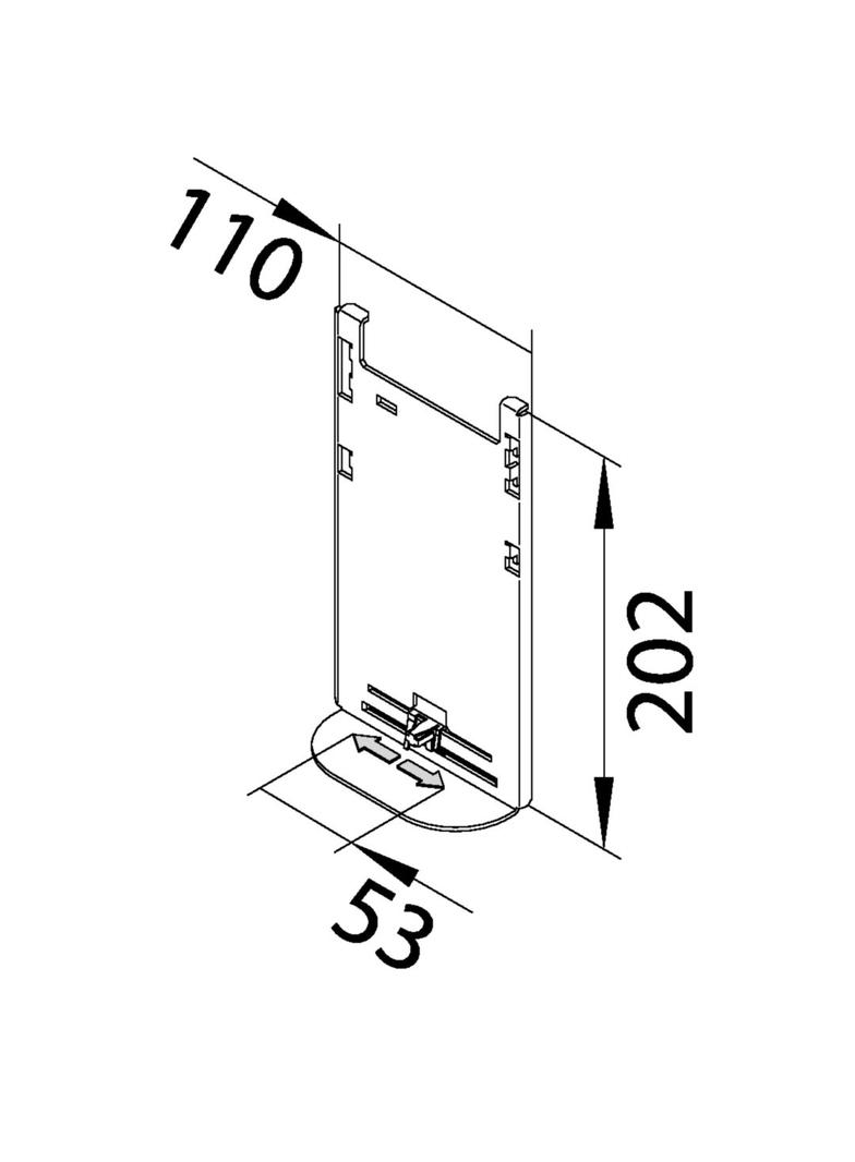 tehalit.BR/BRN Płytka adaptacyjna 210mm G2272 HAGER