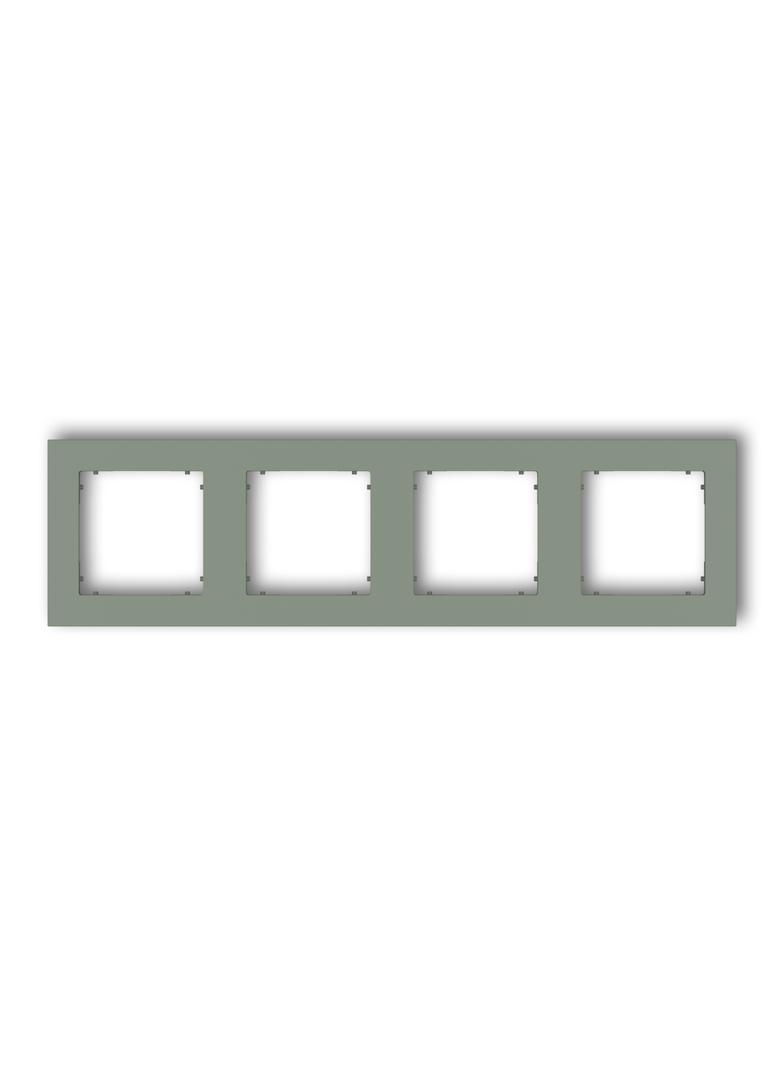 MINI Ramka uniwersalna poczwórna kwadratowa z tworzywa szałwiowy