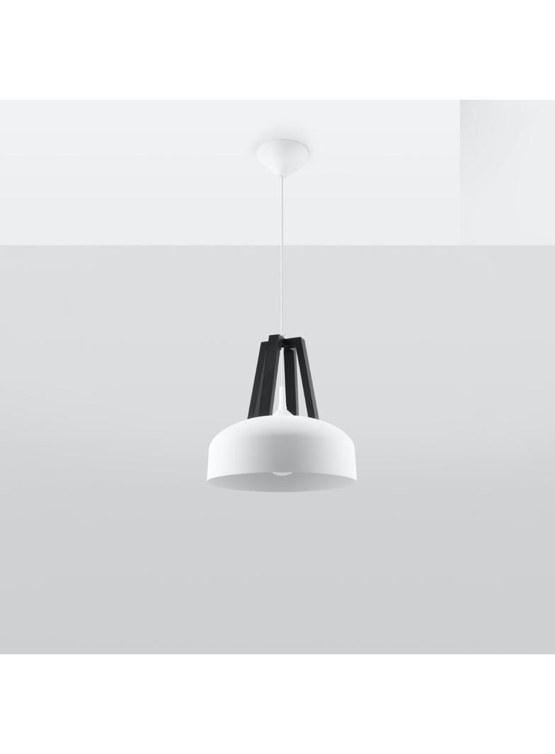 Lampa wisząca CASCO biała/czarna