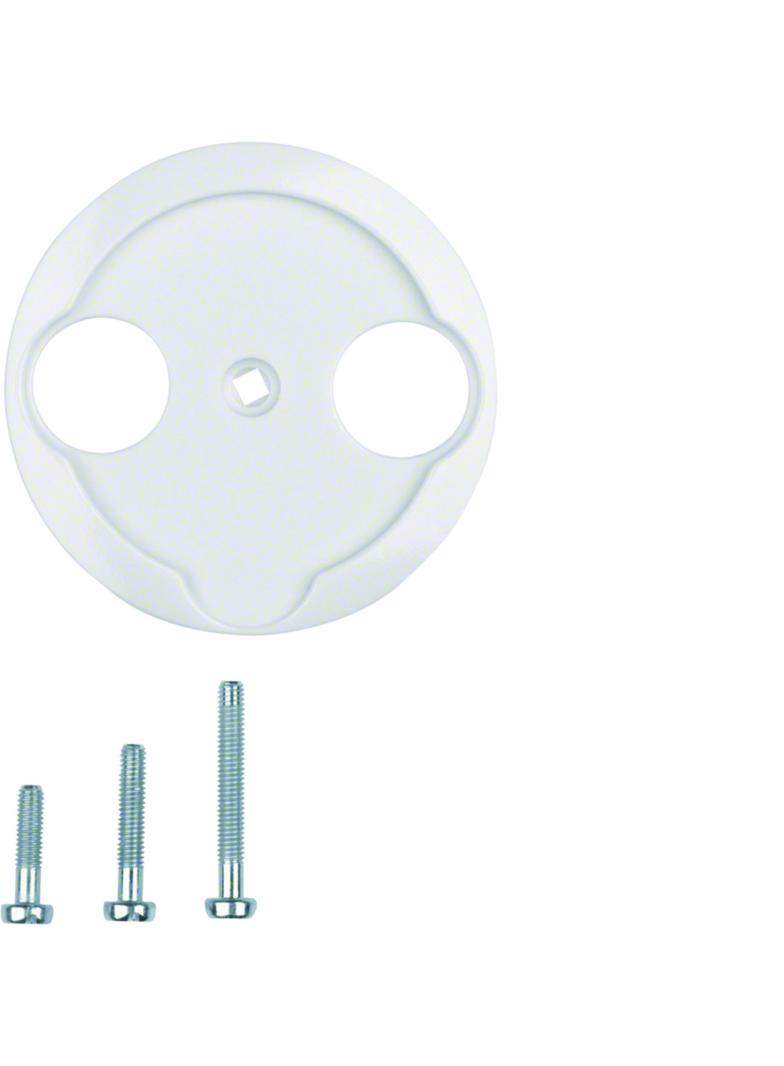 BERKER Serie 1930/Glas Płytka czołowa do gniazda antracytowego 2-wyjściowego biały 103920 HAGER