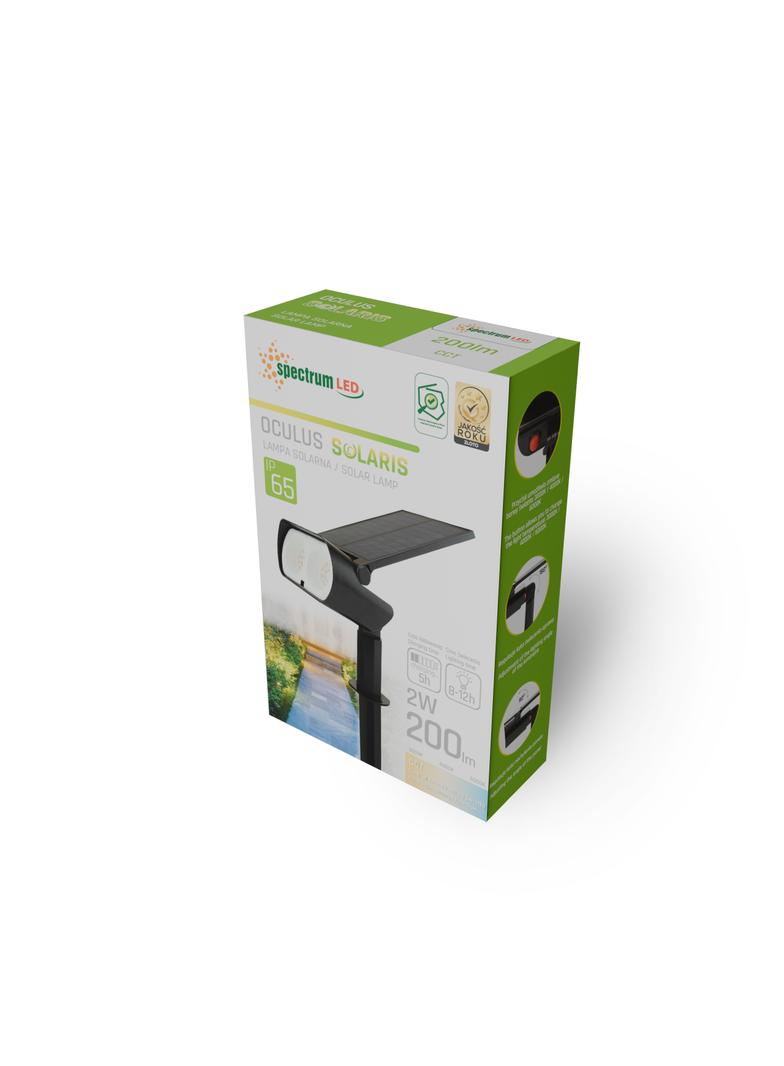 OCULUS SOLARIS CCT IP65 290x188x95mm czarna wbijana/z podstawką + pilot
