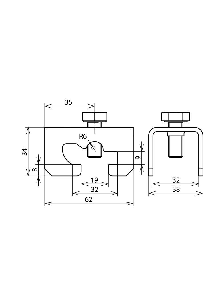 Zacisk łączący, bez nawlekania na przewody, St/tZn