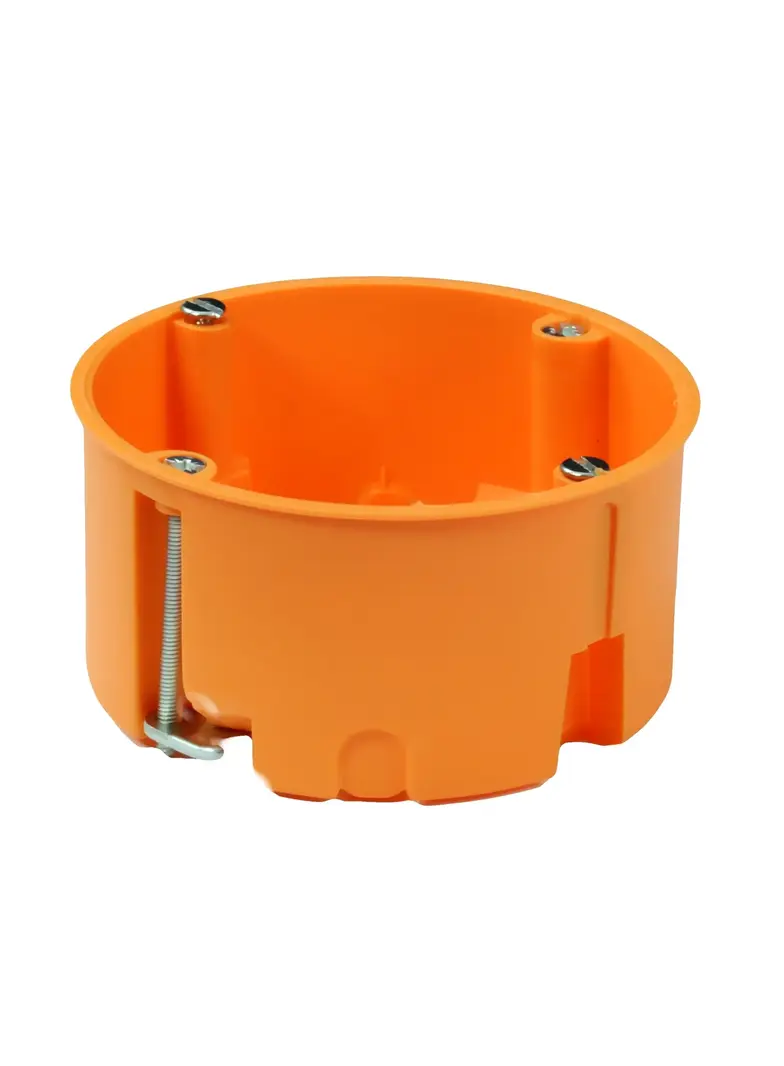 E135 Puszka do pustych ścian 60mm, płytka, głebokość 35 mm - kolor pomarańczowy
