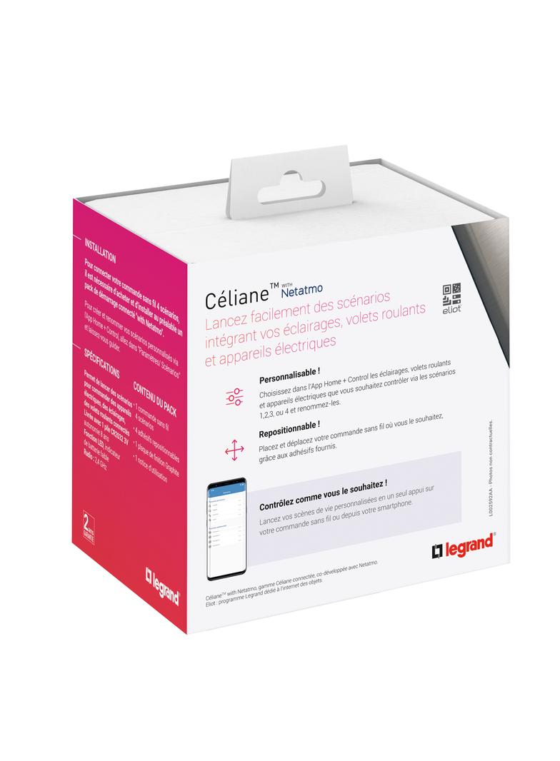 Netatmo - Celiane- łącznik bezprzewodowy 4 scenariusze - grafitowy, Legrand