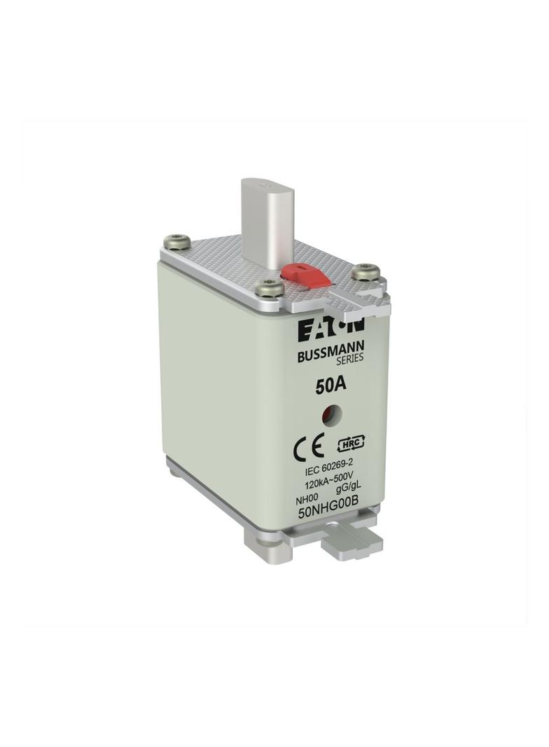 BUSSMANN 50A 500V NH00 GG Wkładka NH00 50A 500V GL/GG podwójny wskaźnik 50NHG00B EATON