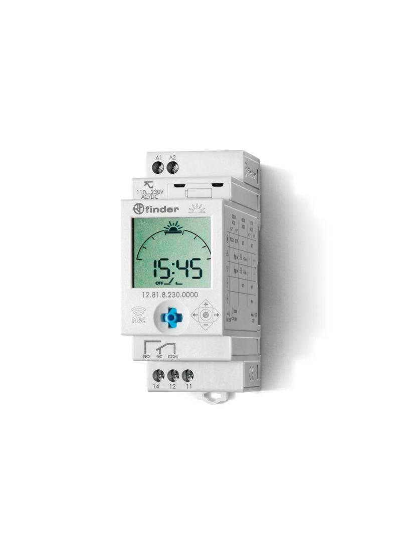Zegar sterujący 1 P; 16A; 110…230V AC/DC; NFC; astronomiczny