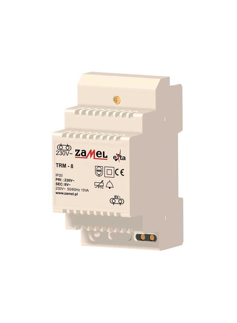 TRANSFORMATOR 230/8V AC 15VA TYP: TRM-8