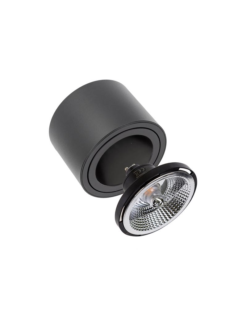 CHLOE AR111 IP20 okrągła czarna, ruchoma