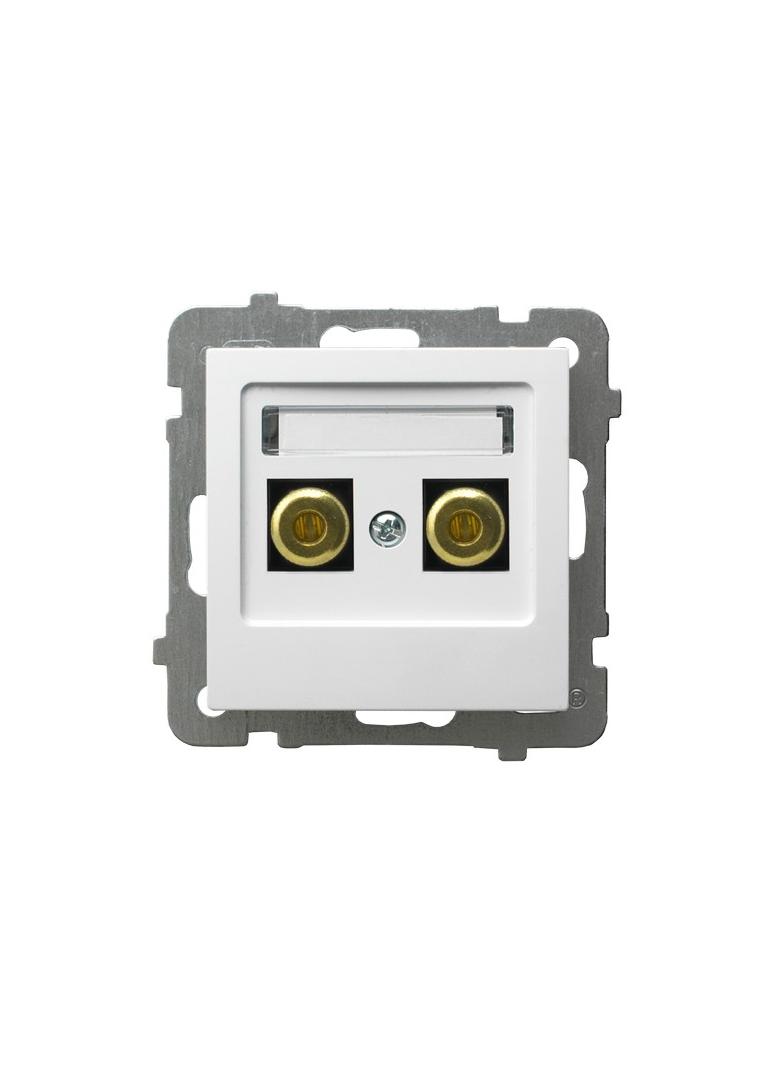 AS ANTYBAKTERYJNY Gniazdo głośnikowe pojedyncze produkt zawiera szkło fosforanowo-srebrowe - kolor b