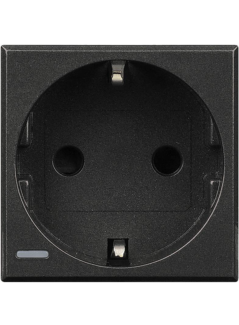 AXOLUTE - GNIAZDO SCHUKO 2P+Z 16A ANTRACYT, Bticino
