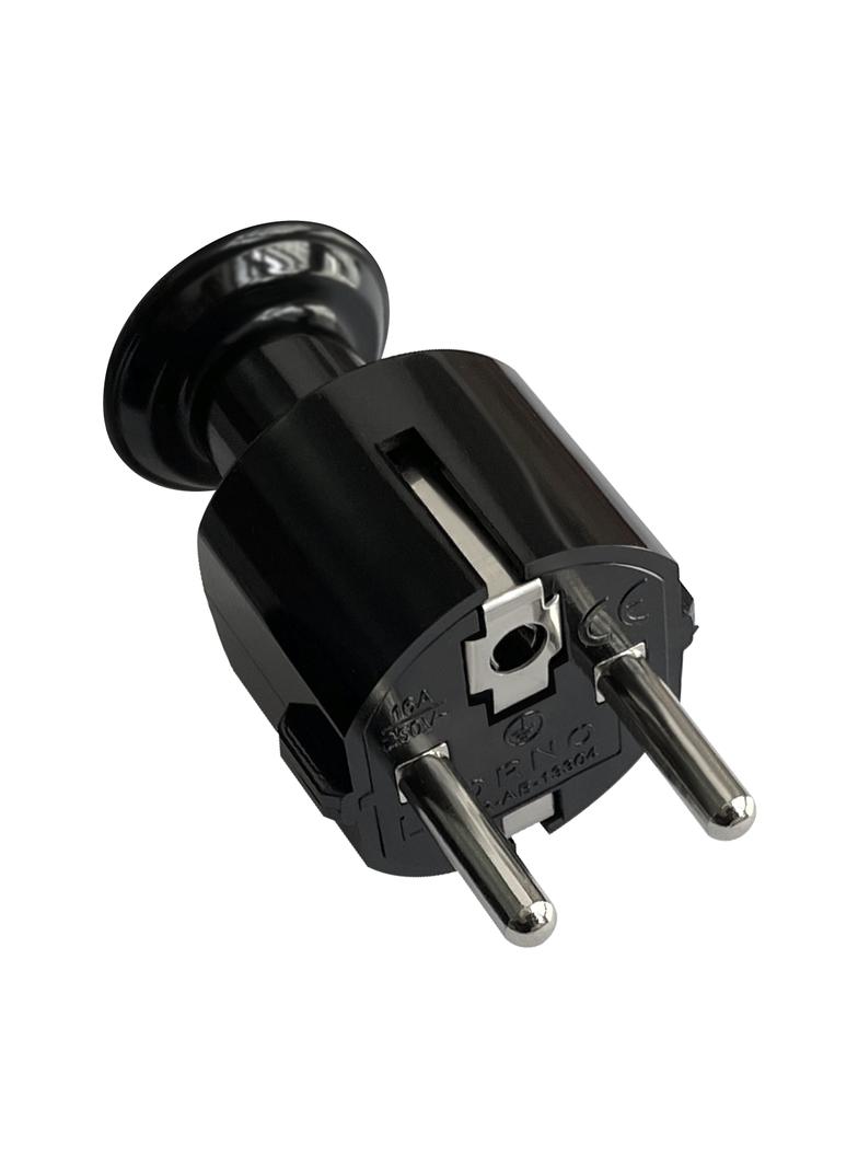 Wtyczka prosta Uni-Schuko 16A, 230V, czarna, 24 sztuki