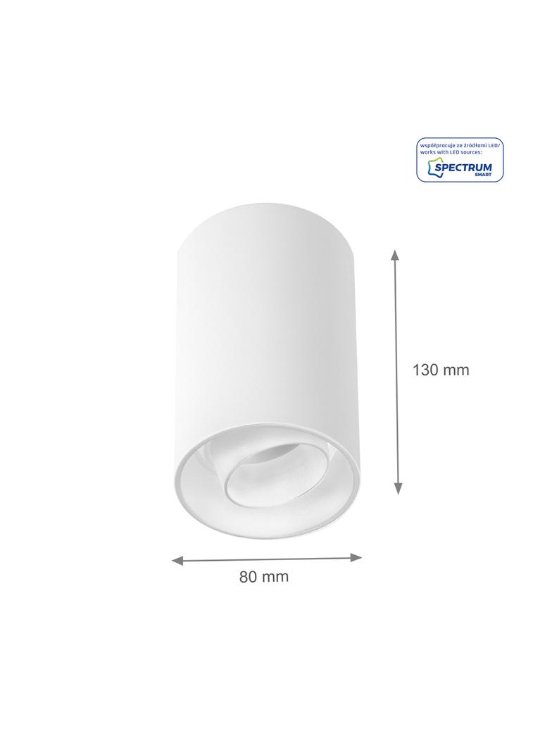 CHLOE SPOT GU10 NATYNKOWA IP20 okrągła biała ruchoma