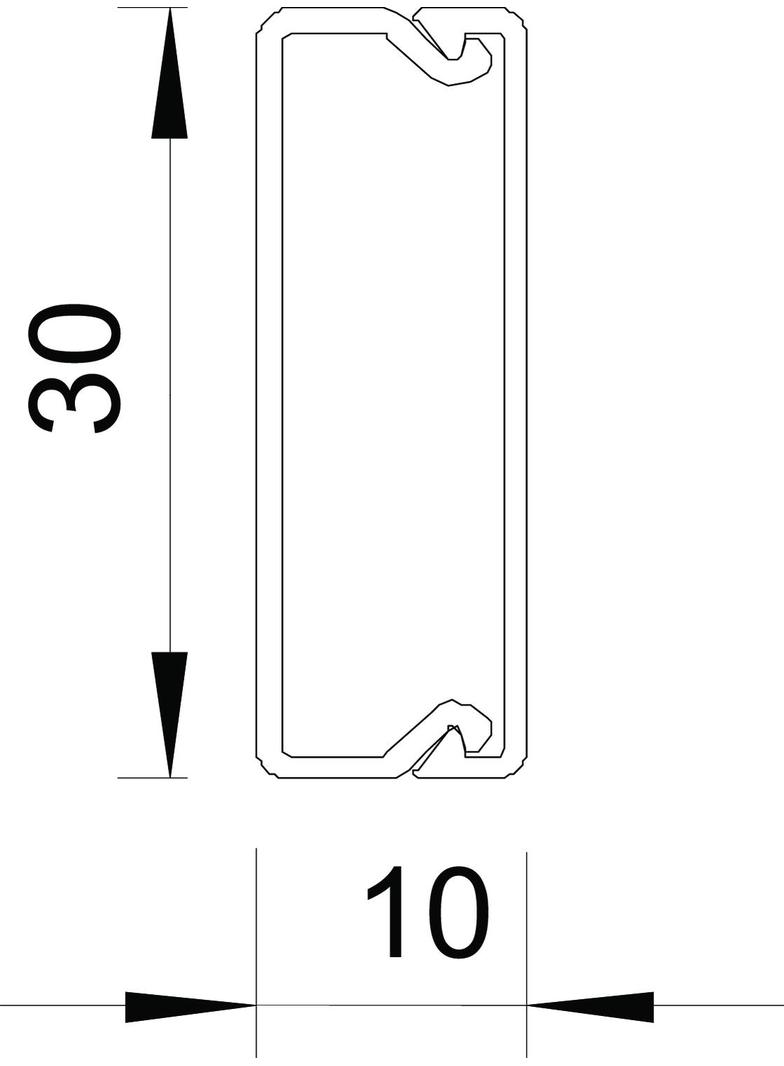 WDK 10030 KANAŁ ŚCIENNY I SUFITOWY 10X30X2000