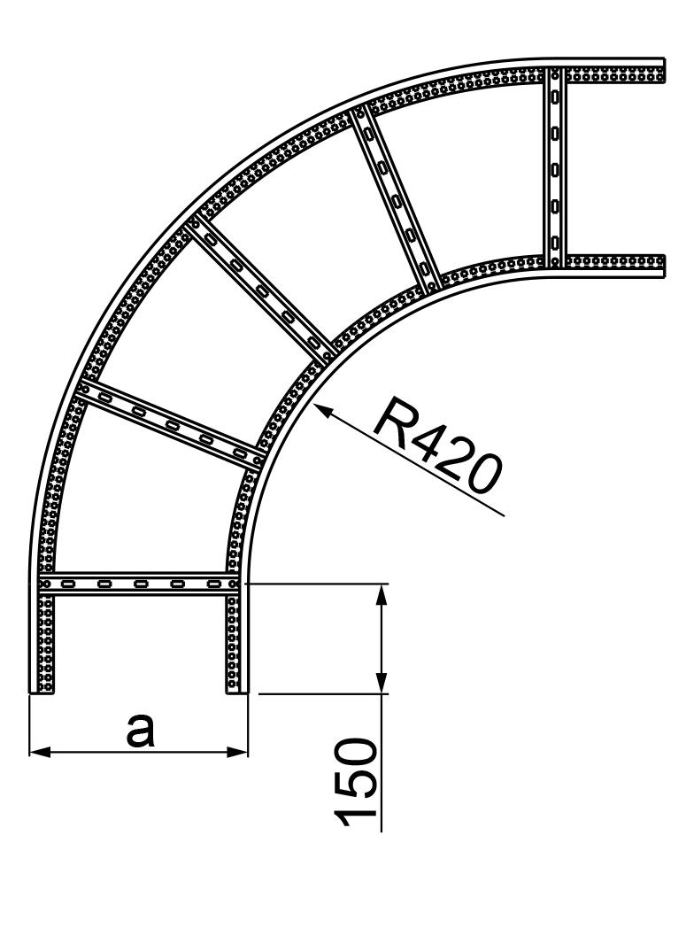 LDP/LDOP600H60 Łuk 90°