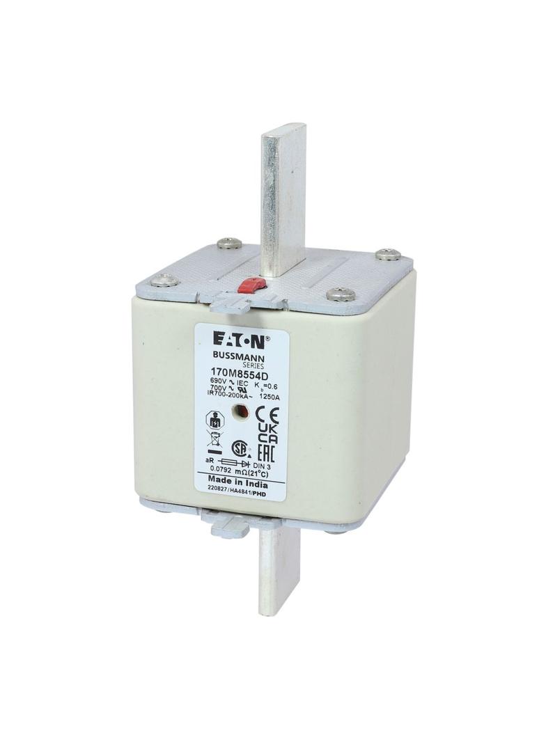 1250A 690V aR DIN 3 HSDNH FUSE Wkładka szybka 1250A AC 690V DIN 3 aR DIN IEC podwójny wskaź 170M8554