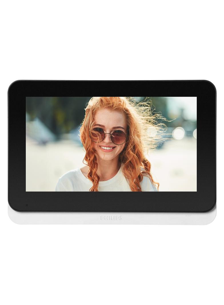 Wideo monitor bezsłuchawkowy, kolorowy, LCD 7", dotykowy, WiFi + APP na telefon, z gniazdem na kartę