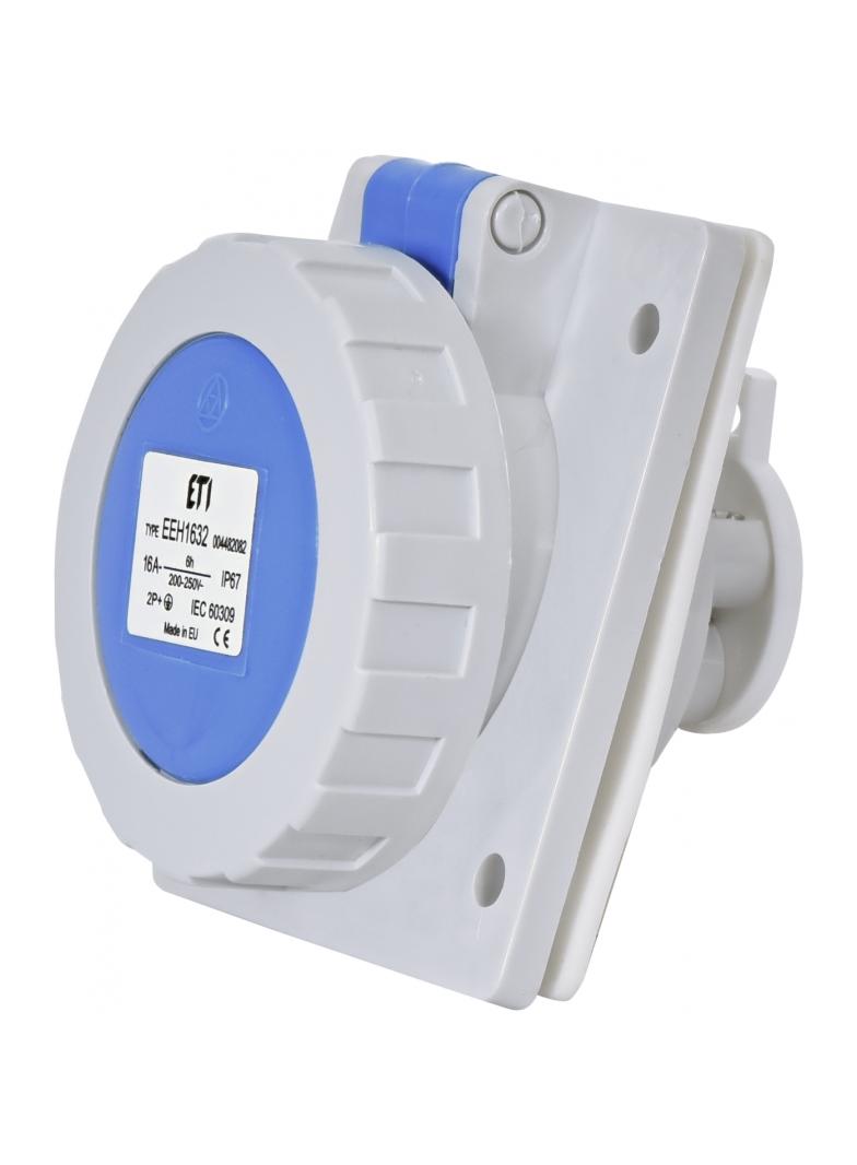 EEH 1632 - 16A, 230V, 2P+PE, Gniazdo tablicowe, IP67