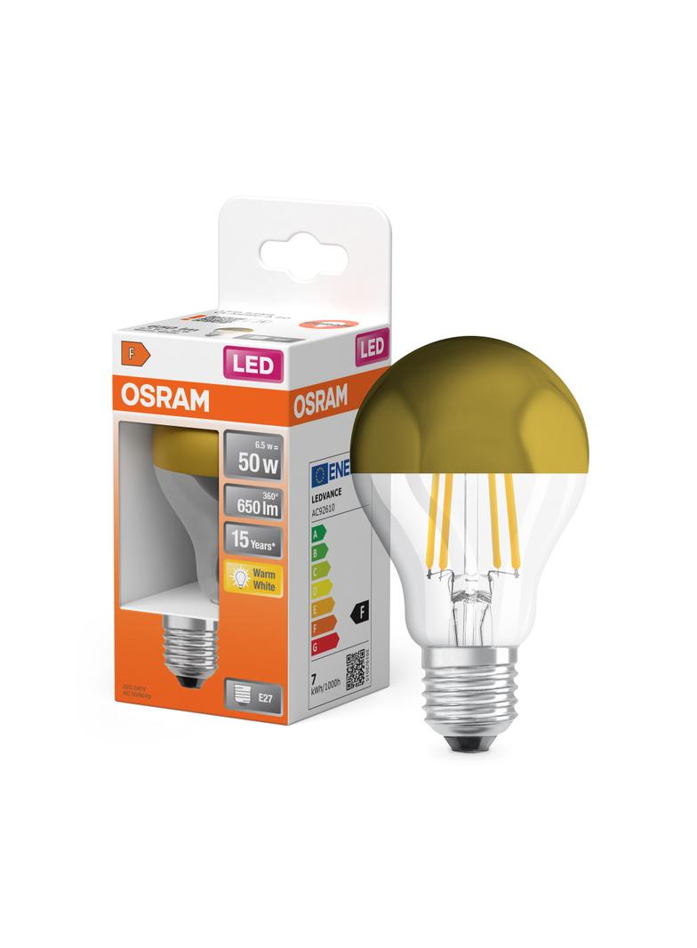 LED STAR CL A FIL Mirror Gold 54 non-dim 7W 827 E27 LAMPA LED LEDVANCE