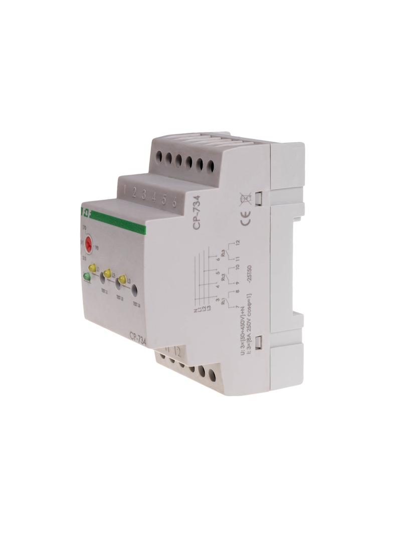 PRZEKAŹNIK NAPIĘCIOWY, TRÓJFAZOWY, UN=3X(150÷450)+N; STYK 3×1Z