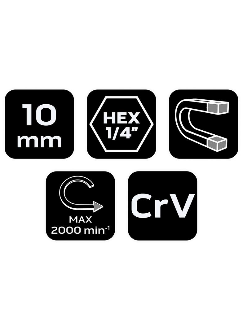 Nasadka magnetyczna 10x65mm trzpień 1/4'' GRAPHITE 57H993 GTX 57-993 GTX Poland