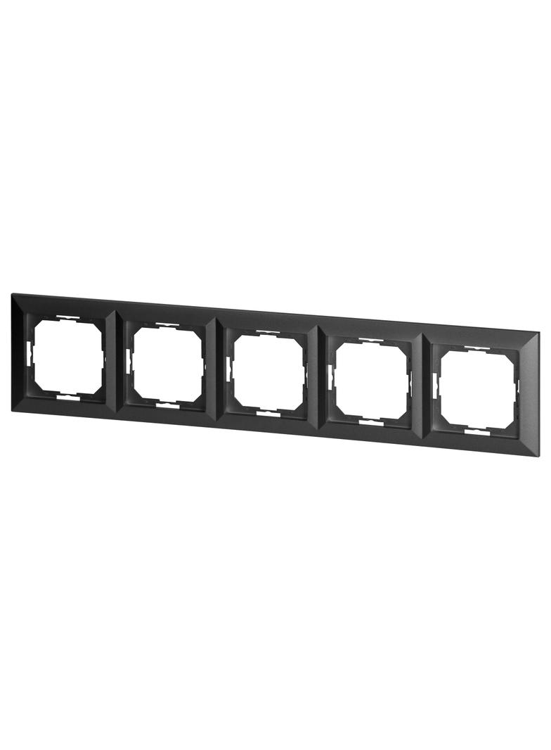 Ramka pieciokrotna Pearl, Ra-5P, czarny OR-OE-7720/5/B ORNO