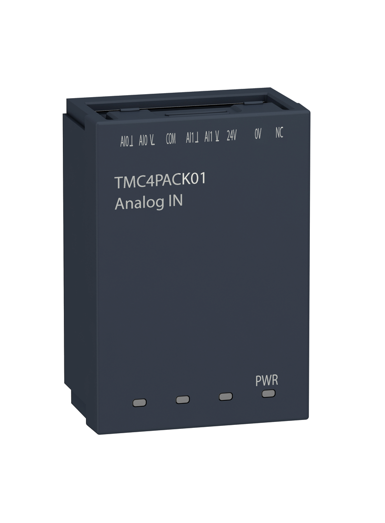 Modicon M241, kaseta we/wy, zastosowania pakowania, 2 wejścia analogowe