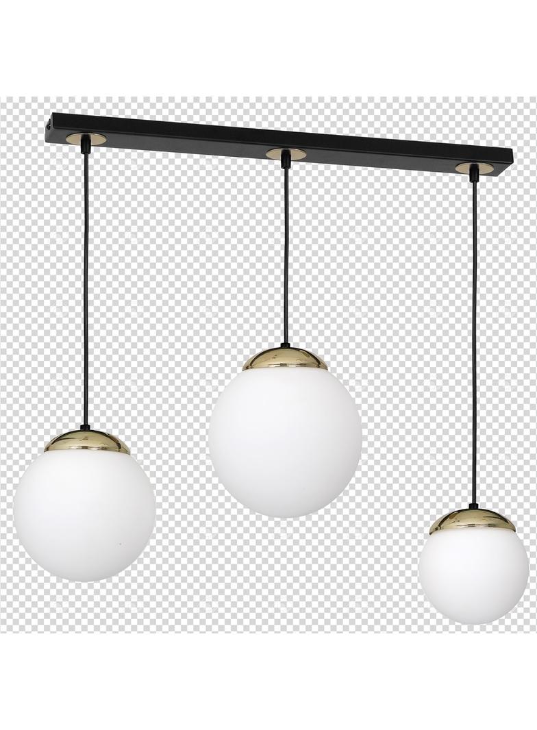 MILAGRO Lampa wisząca SPARTA BLACK / GOLD 3xE14