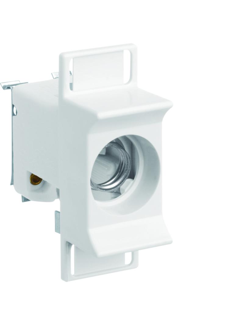 Gniazdo bezp. ceram. D01/1 E14 1P 3168VR 16A 400VAC TS35 zac.pałąk. 4mm2 LD01K16-1AS HAGER